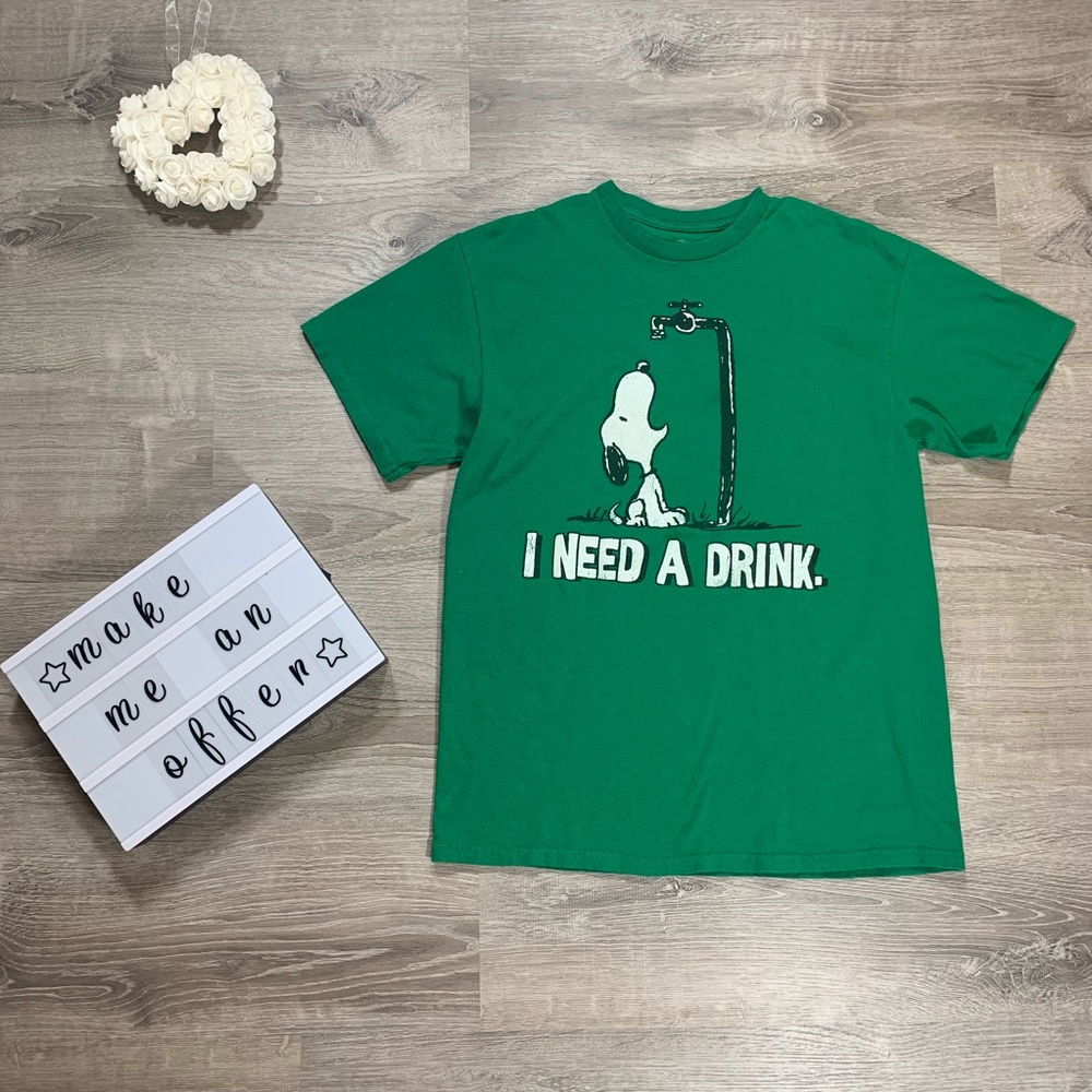 Peanuts unisex green shirt - Picture 1 of 6